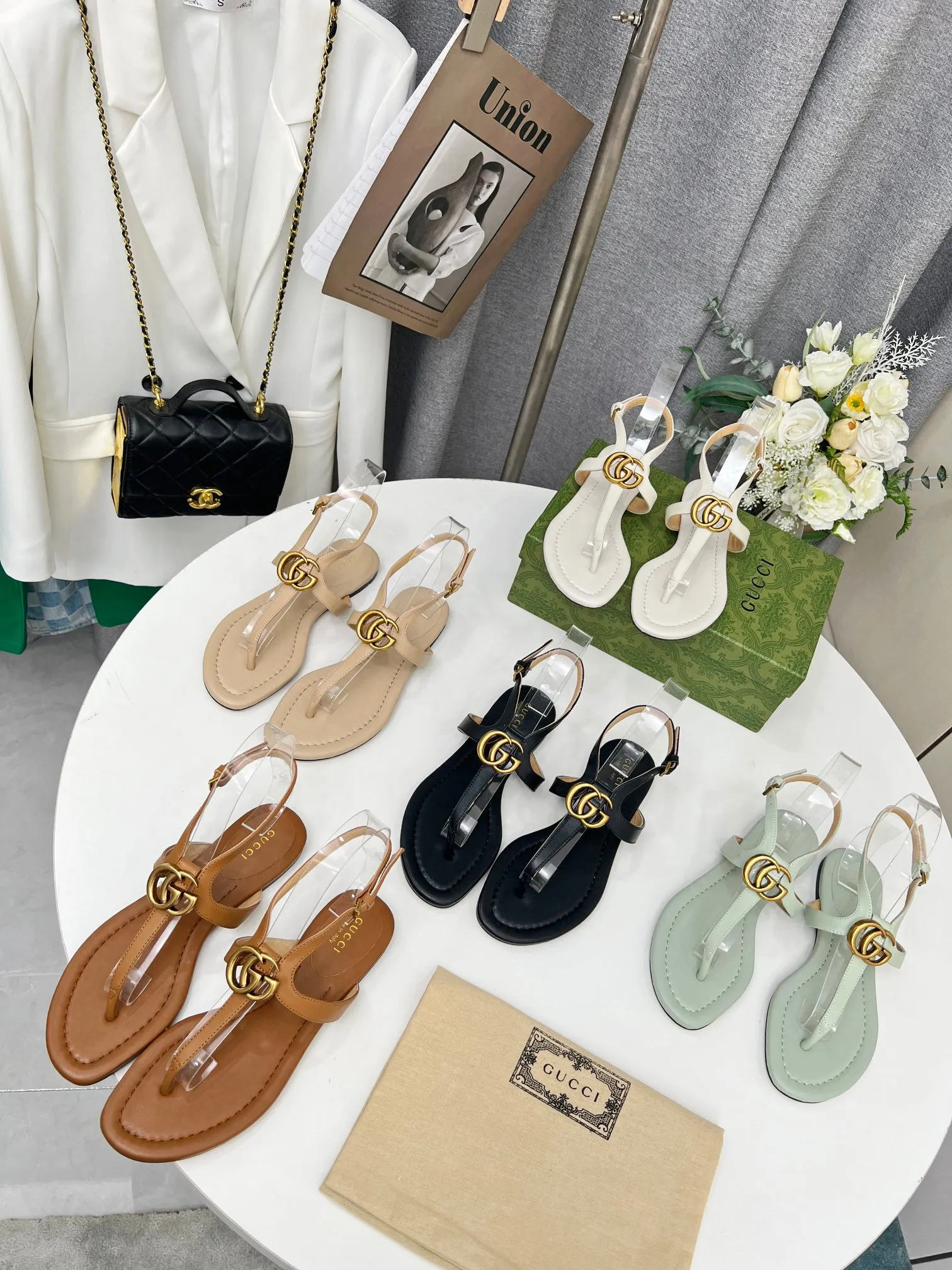👟👟Ex-factory price P360👟👟 Women's shoe factory GUCCI official latest model, 5 colors optional, counter 1:1, code number: 35-43, (genuine leather base plus 30)